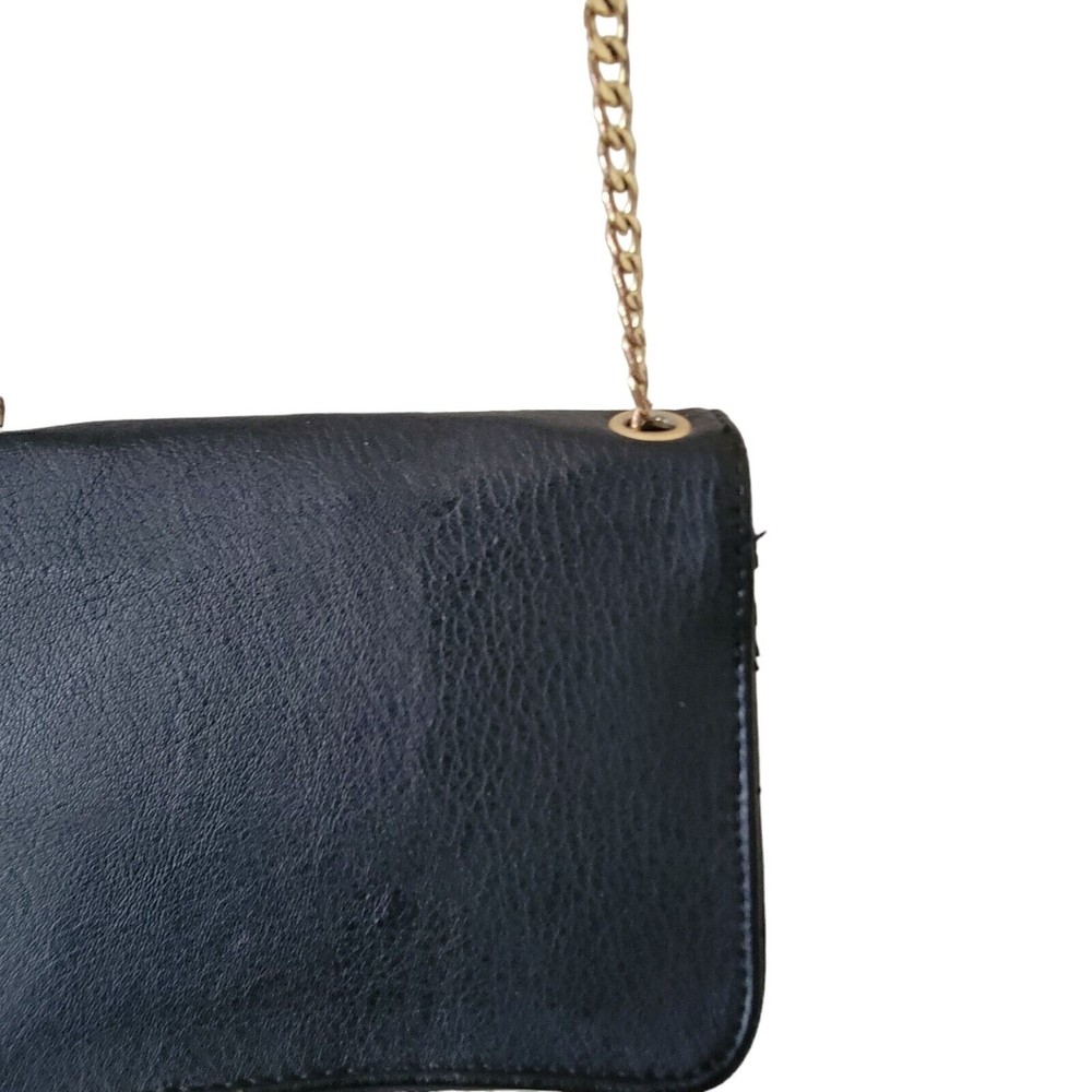 Free People‎ Leather Chain Shoulder Bag Black - Picture 4 of 5